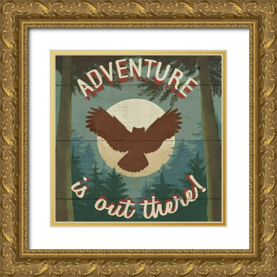 Penner, Janelle 12x12 Gold Ornate Wood Framed with Double Matting Museum Art Print Titled - Discover the Wild VIII