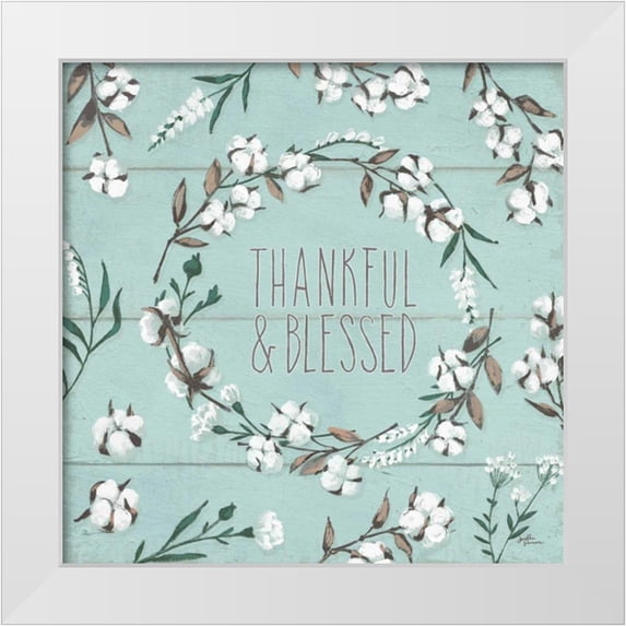 Penner, Janelle 12x12 White Modern Wood Framed Museum Art Print Titled - Blessed VI Mint