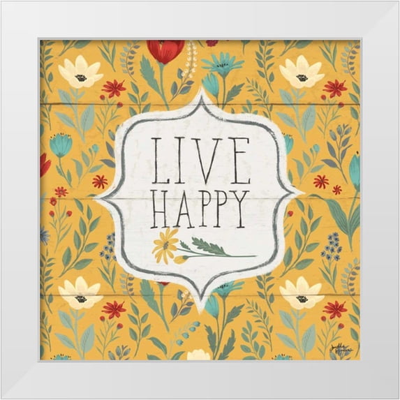 Penner, Janelle 12x12 White Modern Wood Framed Museum Art Print Titled - Blooming Thoughts VIII