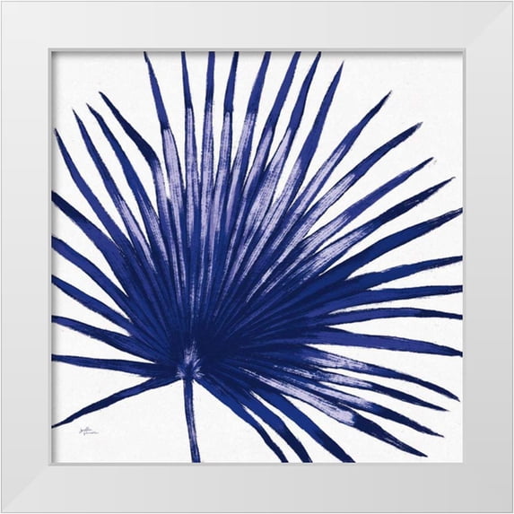 Penner, Janelle 12x12 White Modern Wood Framed Museum Art Print Titled - Welcome to Paradise XVI Indigo