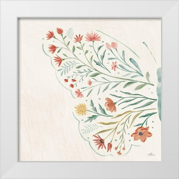 Penner, Janelle 12x12 White Modern Wood Framed Museum Art Print Titled - Wildflower Vibes VI No Words