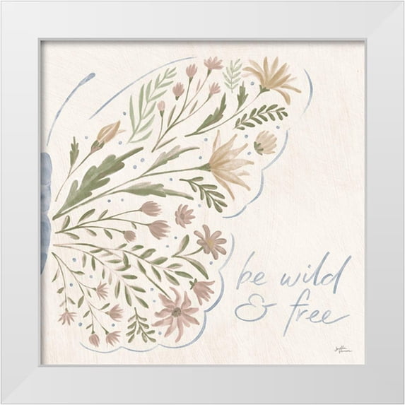 Penner, Janelle 12x12 White Modern Wood Framed Museum Art Print Titled - Wildflower Vibes VII Neutral