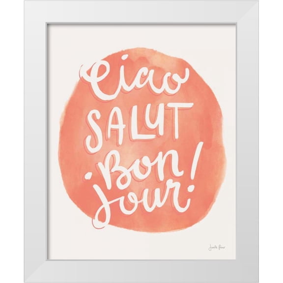 Penner, Janelle 12x14 White Modern Wood Framed Museum Art Print Titled - Ciao Lettering II