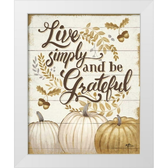 Penner, Janelle 12x14 White Modern Wood Framed Museum Art Print Titled - Grateful Season I