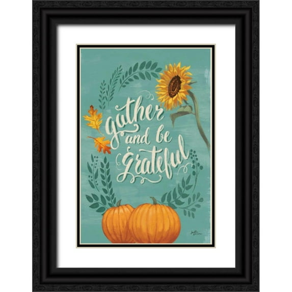 Penner, Janelle 13x18 Black Ornate Wood Framed with Double Matting Museum Art Print Titled - Harvest Delight I No Wood v2