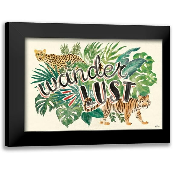 Penner, Janelle 14x11 Black Modern Framed Museum Art Print Titled - Jungle Vibes VII