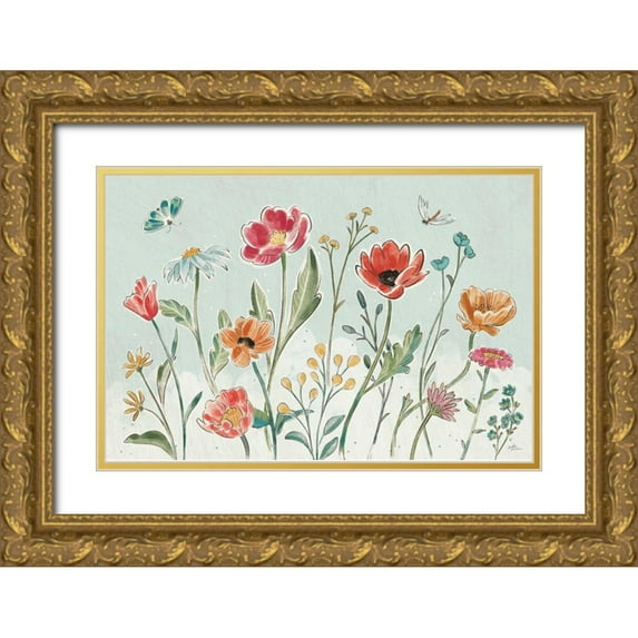Penner, Janelle 14x11 Gold Ornate Wood Framed with Double Matting Museum Art Print Titled - Boho Field X