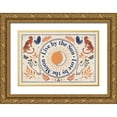 thumbnail image 1 of Penner, Janelle 14x11 Gold Ornate Wood Framed with Double Matting Museum Art Print Titled - Spooky Symbols VI Light, 1 of 4