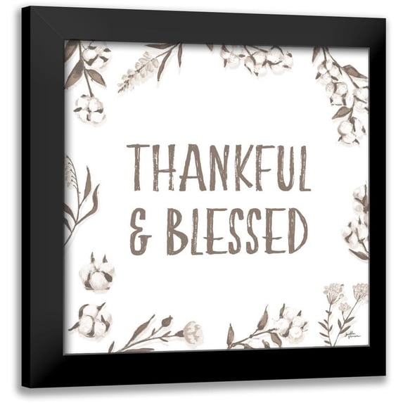 Penner, Janelle 15x15 Black Modern Framed Museum Art Print Titled - Blessed VI v2 Neutral