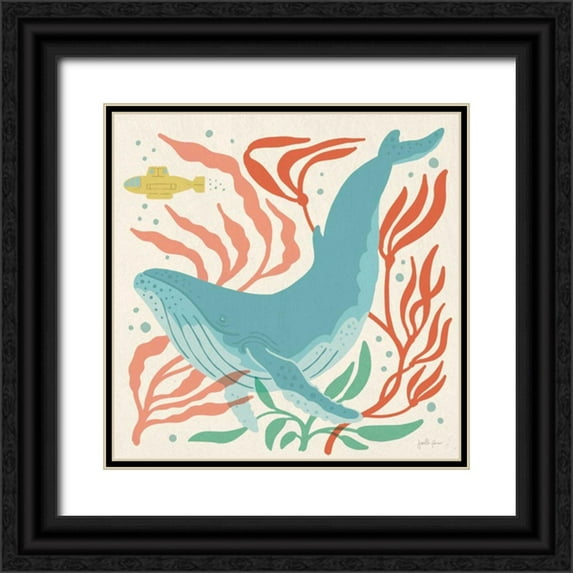 Penner, Janelle 15x15 Black Ornate Wood Framed with Double Matting Museum Art Print Titled - Under the Sea V