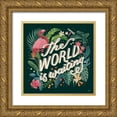 thumbnail image 1 of Penner, Janelle 15x15 Gold Ornate Wood Framed with Double Matting Museum Art Print Titled - Jungle Love VIII, 1 of 4
