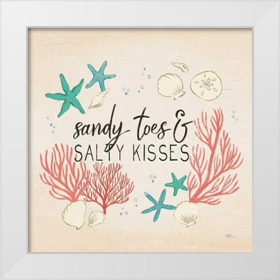 Penner, Janelle 15x15 White Modern Wood Framed Museum Art Print Titled - Beach Time V