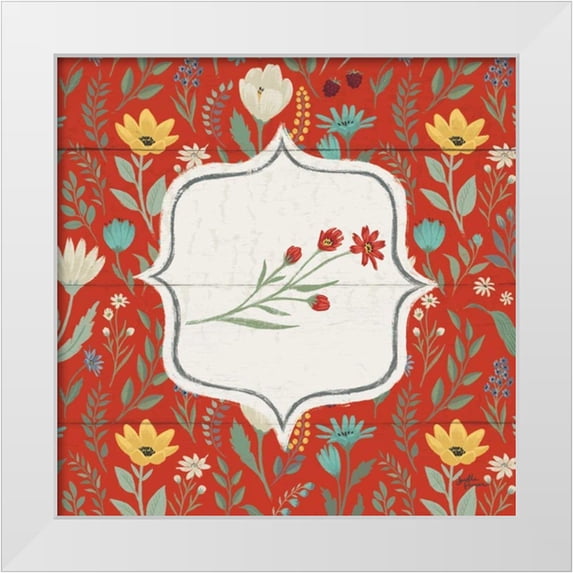 Penner, Janelle 15x15 White Modern Wood Framed Museum Art Print Titled - Blooming Thoughts VII Flower