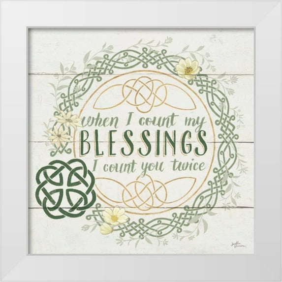 Penner, Janelle 15x15 White Modern Wood Framed Museum Art Print Titled - Irish Blessing II