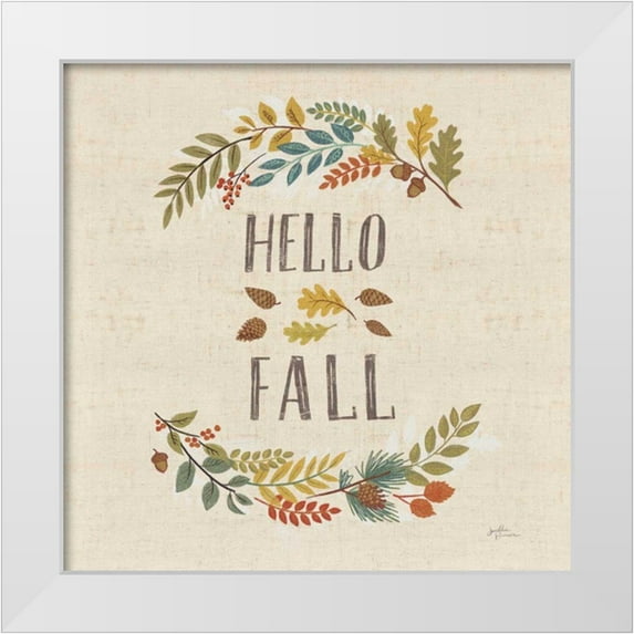 Penner, Janelle 15x15 White Modern Wood Framed Museum Art Print Titled - Peace and Lodge VI Burlap