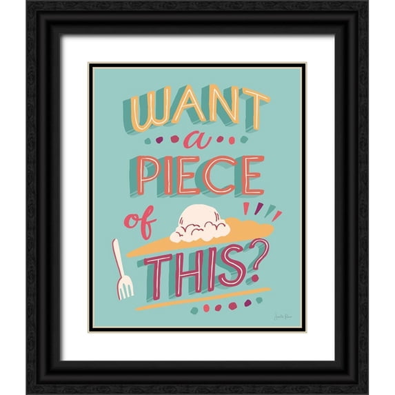 Penner, Janelle 15x18 Black Ornate Wood Framed with Double Matting Museum Art Print Titled - Want A Piece I