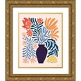 thumbnail image 1 of Penner, Janelle 15x18 Gold Ornate Wood Framed with Double Matting Museum Art Print Titled - Mid Mod Floral II, 1 of 4