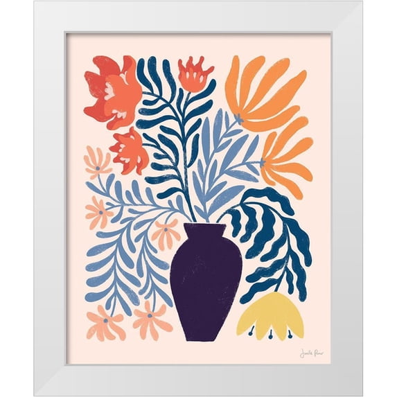 Penner, Janelle 15x18 White Modern Wood Framed Museum Art Print Titled - Mid Mod Floral II