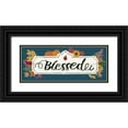 thumbnail image 1 of Penner, Janelle 18x10 Black Ornate Wood Framed with Double Matting Museum Art Print Titled - Thankful V Blue, 1 of 4