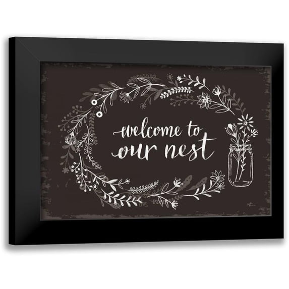 Penner, Janelle 18x13 Black Modern Framed Museum Art Print Titled - Our Nest I Black