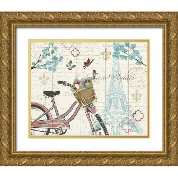 Penner, Janelle 18x15 Gold Ornate Wood Framed with Double Matting Museum Art Print Titled - Paris Tour I