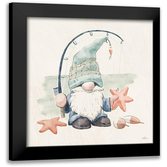 Penner, Janelle 20x20 Black Modern Framed Museum Art Print Titled - Beach Gnomes I