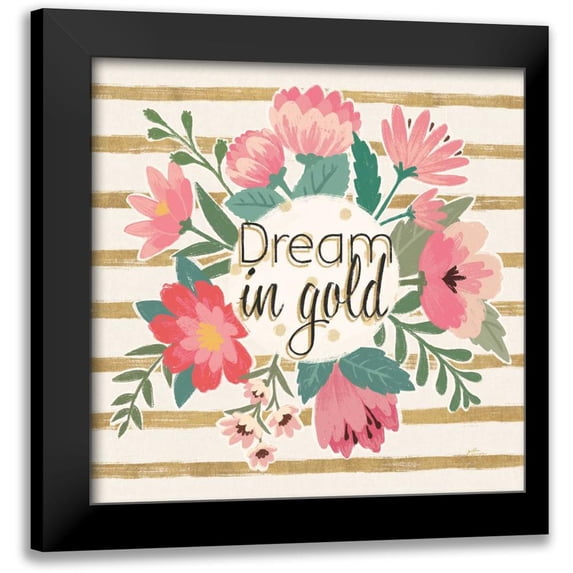 Penner, Janelle 20x20 Black Modern Framed Museum Art Print Titled - Gorgeous III Pink