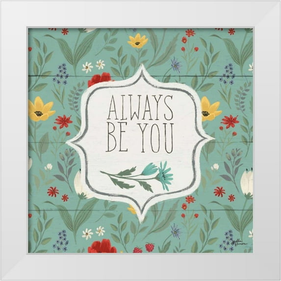 Penner, Janelle 20x20 White Modern Wood Framed Museum Art Print Titled - Blooming Thoughts VII