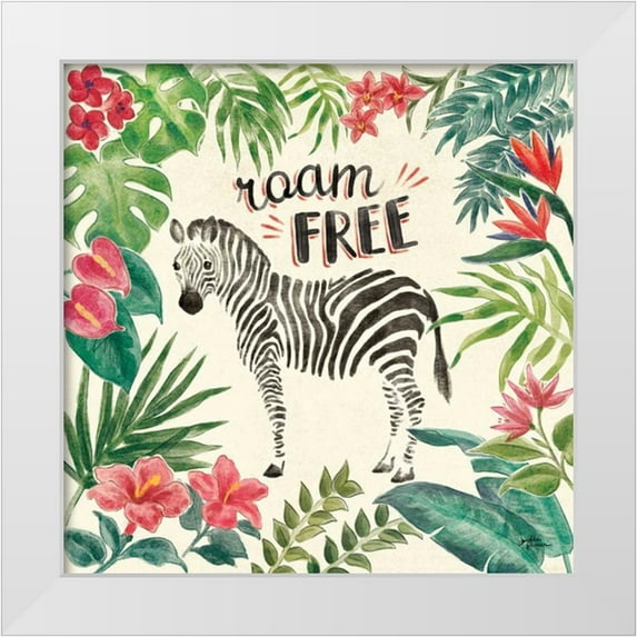 Penner, Janelle 20x20 White Modern Wood Framed Museum Art Print Titled - Jungle Vibes IV