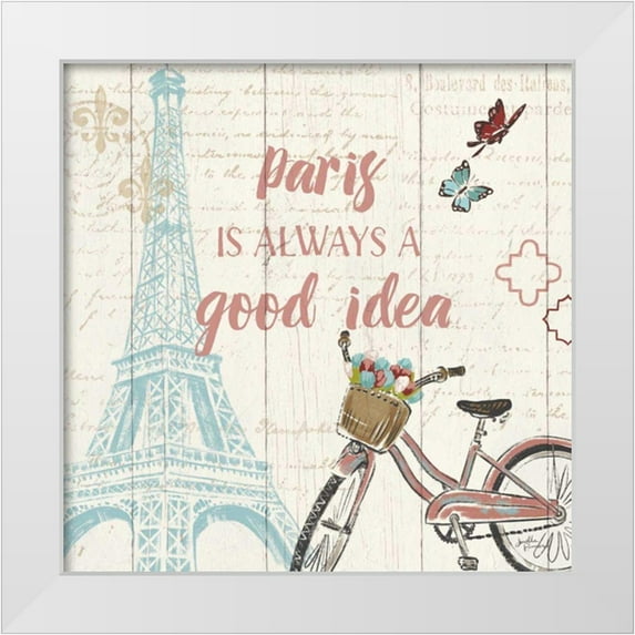 Penner, Janelle 20x20 White Modern Wood Framed Museum Art Print Titled - Paris Tour IV
