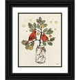 thumbnail image 1 of Penner, Janelle 20x24 Black Ornate Wood Framed with Double Matting Museum Art Print Titled - Christmas Lovebirds XIV, 1 of 4