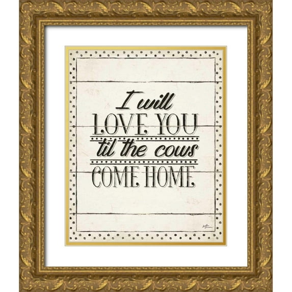 Penner, Janelle 20x24 Gold Ornate Wood Framed with Double Matting Museum Art Print Titled - Country Thoughts XIV