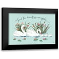 thumbnail image 1 of Penner, Janelle 24x17 Black Modern Framed Museum Art Print Titled - Swan Lake I Mint, 1 of 5