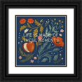 thumbnail image 1 of Penner, Janelle 26x26 Black Ornate Wood Framed with Double Matting Museum Art Print Titled - Blue Botanical V, 1 of 4