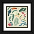 thumbnail image 1 of Penner, Janelle 26x26 Black Ornate Wood Framed with Double Matting Museum Art Print Titled - Jungle Love III Cream, 1 of 4