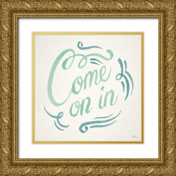 Penner, Janelle 26x26 Gold Ornate Wood Framed with Double Matting Museum Art Print Titled - Come On In I