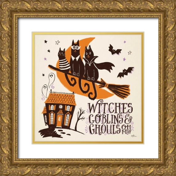 Penner, Janelle 26x26 Gold Ornate Wood Framed with Double Matting Museum Art Print Titled - Spooktacular II
