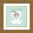 thumbnail image 1 of Penner, Janelle 26x26 Gold Ornate Wood Framed with Double Matting Museum Art Print Titled - Swan Lake VII Mint, 1 of 4