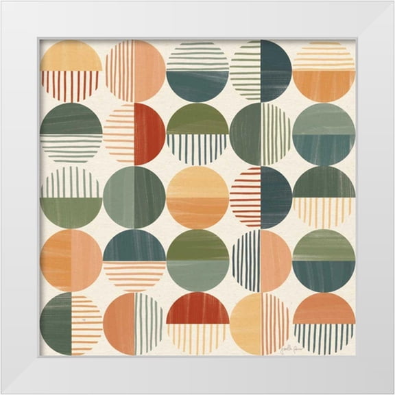 Penner, Janelle 26x26 White Modern Wood Framed Museum Art Print Titled - Born to Roam Pattern II