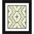 thumbnail image 1 of Penner, Janelle 26x32 Black Ornate Wood Framed with Double Matting Museum Art Print Titled - Blue Botanical Pattern VD, 1 of 4