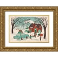 thumbnail image 1 of Penner, Janelle 32x23 Gold Ornate Wood Framed with Double Matting Museum Art Print Titled - Winter Bliss I, 1 of 4