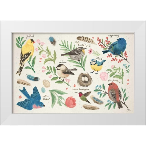 Penner, Janelle 32x23 White Modern Wood Framed Museum Art Print Titled - Bird Study I