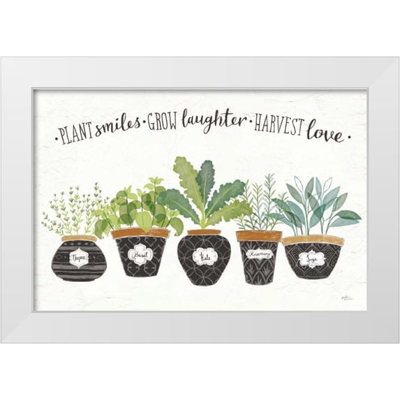 Penner, Janelle 32x23 White Modern Wood Framed Museum Art Print Titled - Fine Herbs I
