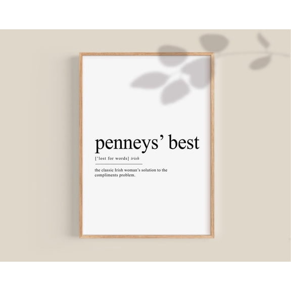 Penneys Best Irish Sayings Wall Art Print, Bedroom, Office, Home And Gallery Wall Decor