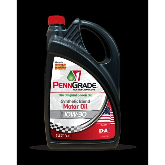 Penngrade 71500 Synthetic Blend High Performance Motor Oil SAE 10W30 5 Quart Jug