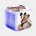 Penngyun Digital Alarm Clock for Kids, Mickey Mouse Pattern 7 LED Color