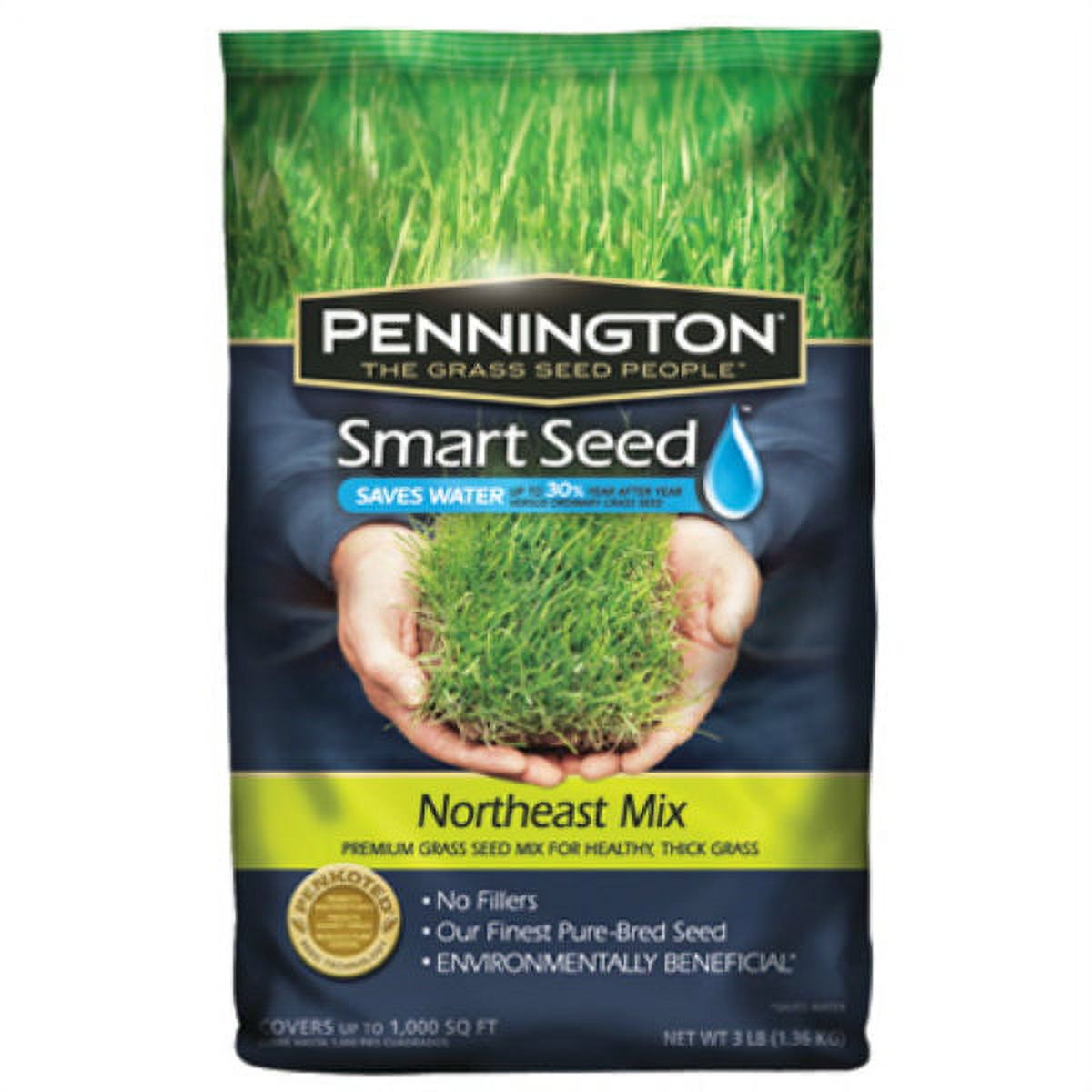 Pennington 100526636 Smart Seed Northeast Mix Grass Seed, 3 Lb, Each