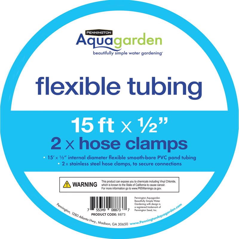 Pennington 15 ft. Black Flexible Plastic Tubing with Clamps