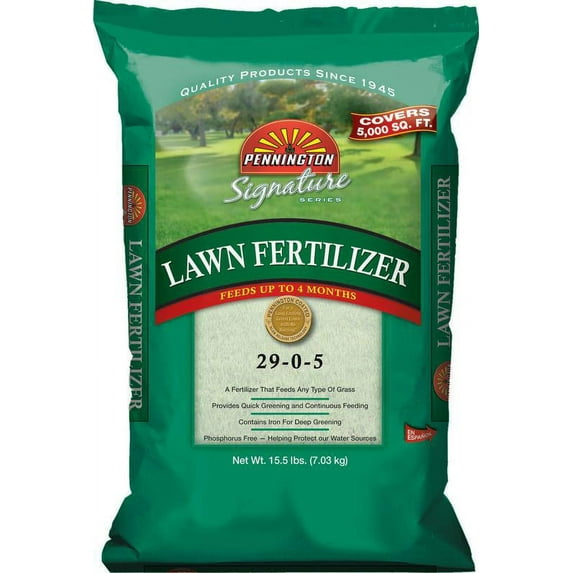 Pennington 423403 Signature Lawn Fertilizer, 29-0-5, 15.5 lbs