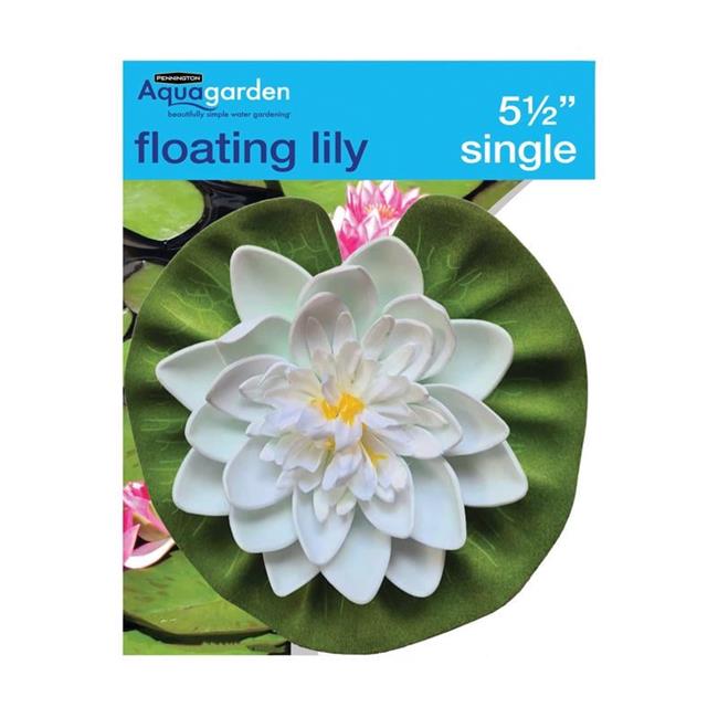 Pennington 5.5 in. Aquagarden Floating Lily Pad White